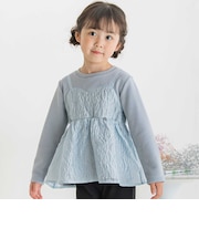 【店舗限定】ジャガードキャミドッキングトレーナー(95~160cm)