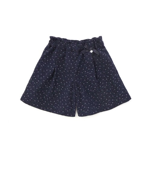 【店舗限定】コールテン花柄&粒柄キュロット(95~150cm)