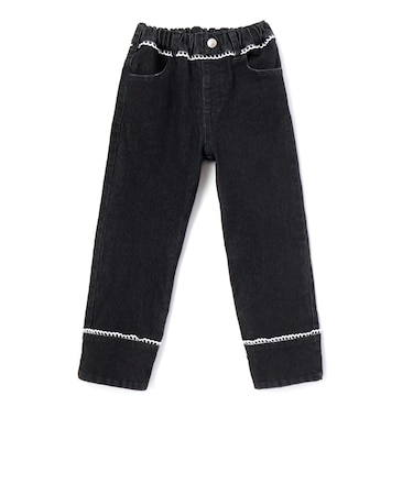 【店舗限定】レースストレッチデニムロングパンツ(95~150cm)