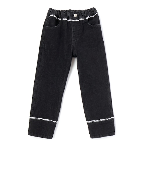【店舗限定】レースストレッチデニムロングパンツ(95~150cm)