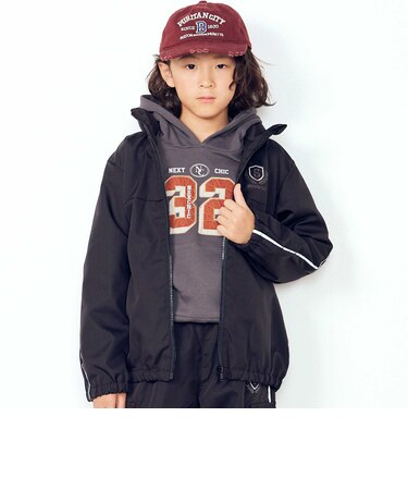 【WEB限定/A★DAY/スラガク/反射テープ/裏メッシュ】夜道も安全!めだちたGIRL&ひかるBOYの★ウィンドブレーカー男の子(100~150cm)