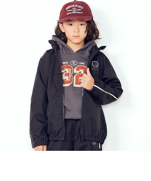 【WEB限定/A★DAY/スラガク/反射テープ/裏メッシュ】夜道も安全!めだちたGIRL&ひかるBOYの★ウィンドブレーカー男の子(100~150cm)