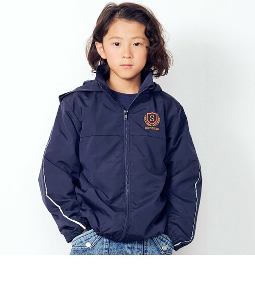 【WEB限定/A★DAY/スラガク/反射テープ/裏メッシュ】夜道も安全!めだちたGIRL&ひかるBOYの★ウィンドブレーカー男の子(100~150cm)