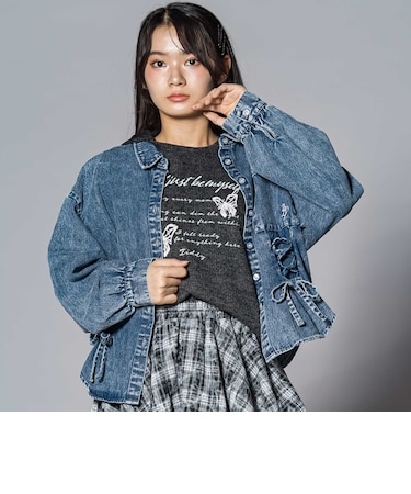 サイドレースアップ長袖シャツ(130~160cm)