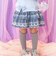 【スラプリ】切り替えフリルチェック柄キュロット(90~130cm)