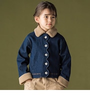 ボア襟デニムジャケット(95~150cm)