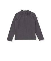 【日本製】ミップスウェードフリルハイネックTシャツ(80~160cm)