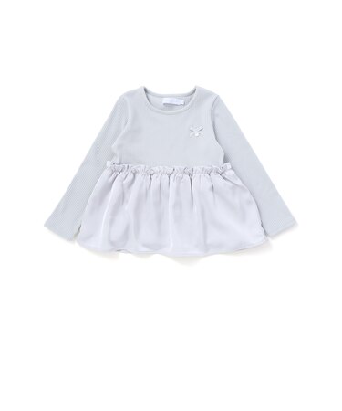 ペプラムテレコ長袖Tシャツ(90~140cm)