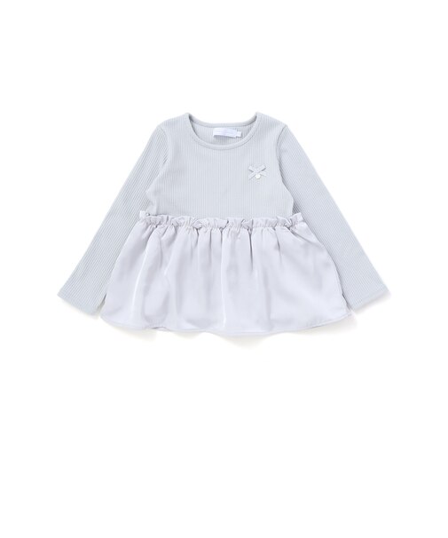 ペプラムテレコ長袖Tシャツ(90~140cm)