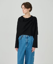 ケープショートニットトップ