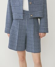 チェックツイードハーフパンツ