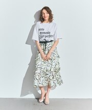 プリントレイヤードスカート