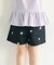 ハート・フラワー刺繍ショートパンツ  ショート丈