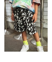 B NEWJACK ワイドフィットハーフパンツ 6分丈