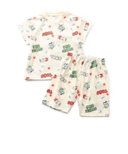 【接触冷感/吸水速乾】わくわく総柄パジャマ 吸水速乾 接触冷感