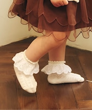 レースフリルベビーソックス