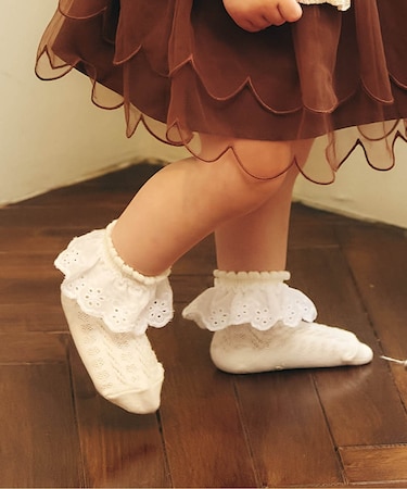 レースフリルベビーソックス