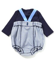 【2Pセット】ジャガードサロペット&長袖インナー