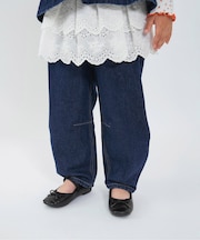 カーブデニムパンツ(セットアップ可) 10分丈
