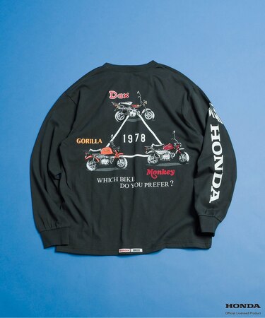 【リンク】Honda大人ヴィンテージグラフィック長袖Tシャツ