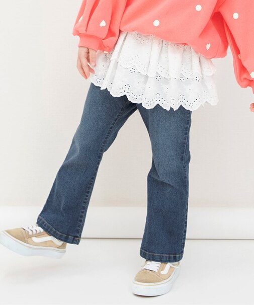 フレアエブリパンツ 10分丈 スーパーストレッチ