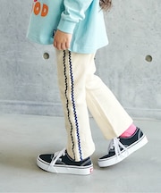 WEB限定 なみなみラインフレアパンツ 10分丈