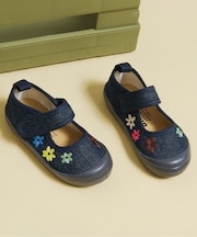 刺繍ワンストラップスニーカー