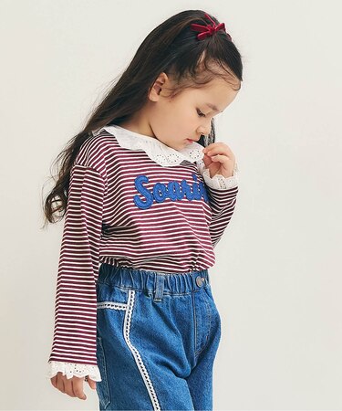 レースドッキングロゴTシャツ