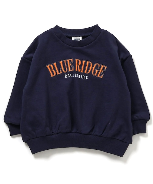 ベロア&刺繍ロゴトレーナー