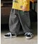 ワッフル配色ステッチ刺繍パンツ