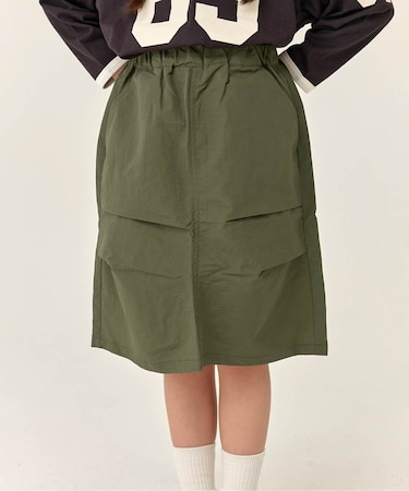 WEB限定 KUDOZ.B シャカシャカナイロンスカート 6分丈