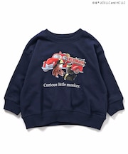 WEB限定  おさるのジョージグラフィックトレーナー