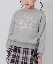 【puchily プチプラライン】ガーリーロゴトレーナー