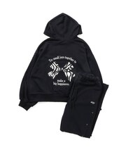 りぼんアップリケ裏毛セットアップ