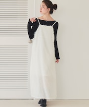 フリンジキャミソールワンピース