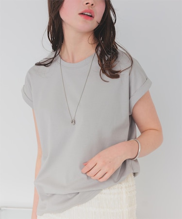 汗染み防止ダブルカフスTシャツ