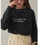 文字プリントシアーロングTシャツ