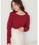 なめらか手触りカシミヤタッチボートネックニット