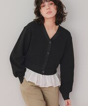 フリルヘムドッキングニット