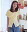 スリットデザインドレープ半袖Tシャツ