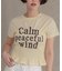 シャーリングロゴプリントTシャツ