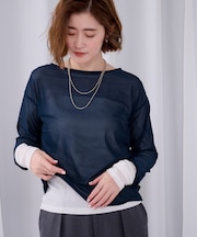 シアーボートネックプルオーバー