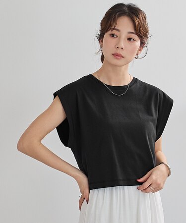 汗染み防止ワイドスリーブTシャツ