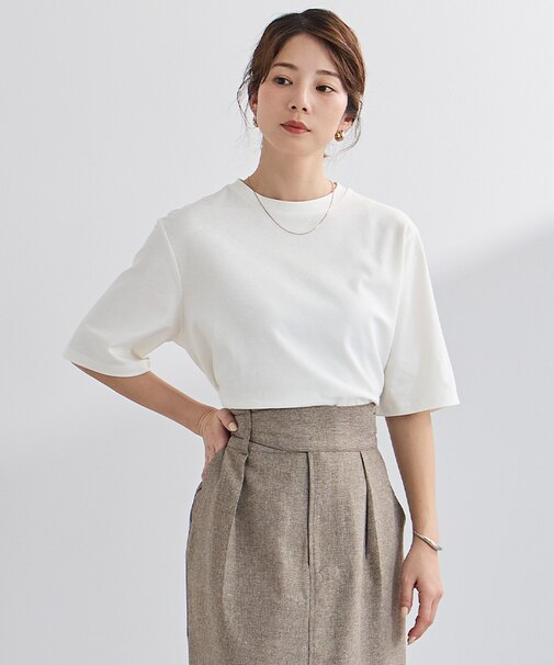 汗染み防止クロップドTシャツ