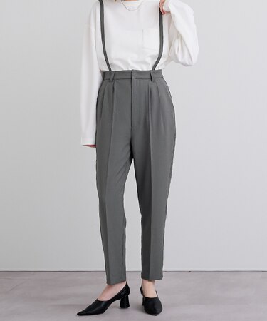 2wayサロペットテーパードパンツ