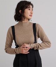チクチクしないウールブレンドプチハイネックリブニット