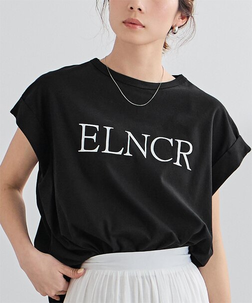 汗染み防止ロゴTシャツ