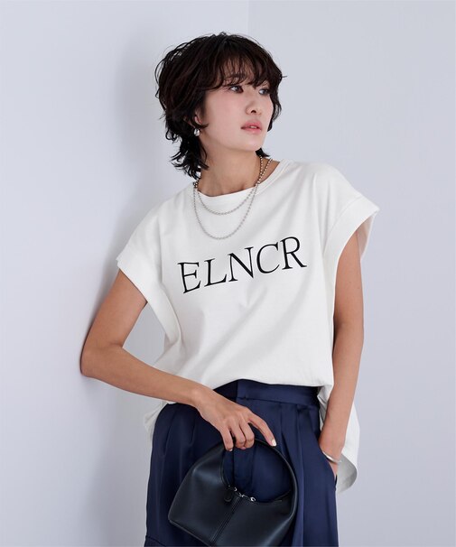 汗染み防止ロゴTシャツ