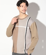 ニット×ダンボールクルネックーロンT