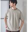 配色ジオメトリックリンク柄スジャガードTシャツ